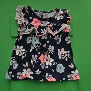 Carter's Navy and Pink Floral Blouse